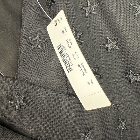 J. Crew Black Star Tulle Dress Size 16 - Picture 4 of 12